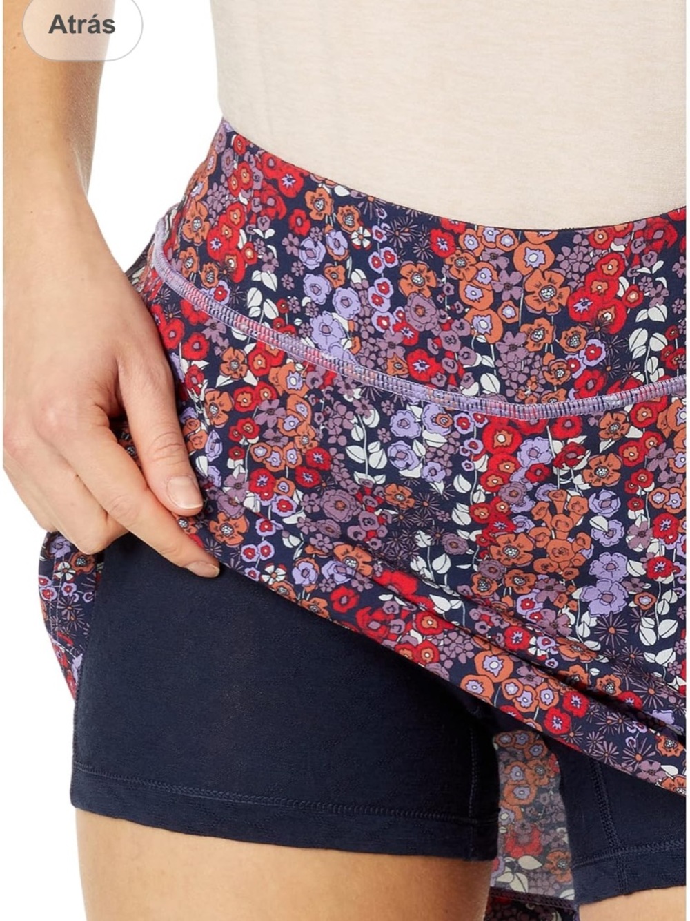 Smartwool Women's Medium Merino Sport Lined Skirt, Ultra Violet Meadow Print